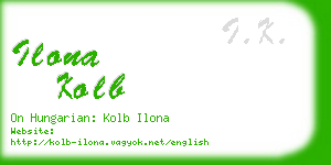 ilona kolb business card